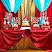 B-COOL Rectangle Sequin Tablecloth Christmas Red Table Cloth 60x102inch Seamless Wedding Red Sequin Fabric Linens Overlay for Mother's Day Valentines Decoration