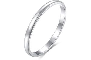 KAZITSAN 2mm 4mm 6mm Stainless Steel Rings for Women Men High Polish Plain Dome Silver/Gold/Rose Gold Wedding Band Comfort Fi