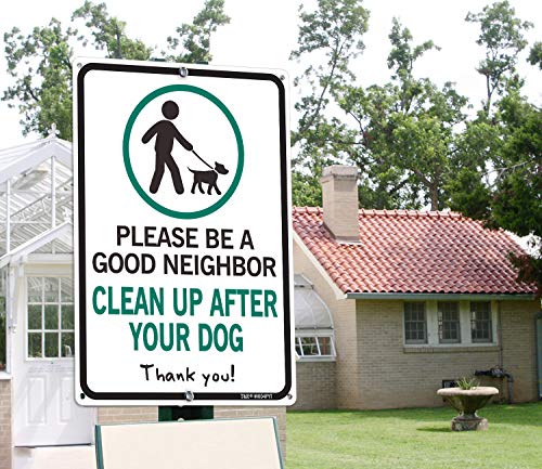 TRENDSTHAN Metallschild 'Please Be A Good Neighbor' – 30,5x20,3 Cm, Retro-Design