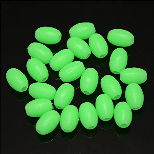 100pcs Oval Hard Luminous Beads Pearl Fishing Lure Bait Accessoires Fishing Tackle Sea fishing tool (10x15mm 100pcs)