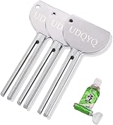 UDQYQ 3 Pieces Tube Squeezer Stainless Steel Toothpaste Dispenser Silver