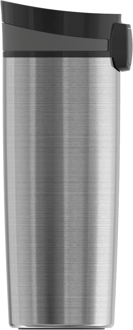 Sigg Miracle Insulated Coffee Mug Brushed (0.47 L), Pollutant-Free and Insulated Coffee Travel Mug, Leak-Proof Stainless Steel Coffee Thermos