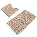 Sunnyglade Bathroom Contour Rugs Combo, Set of 2 Chenille Fabric Microfiber Soft Shaggy Non Slip 21