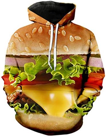 Unisex Food Hamburger Burger 3D Printed Pullover