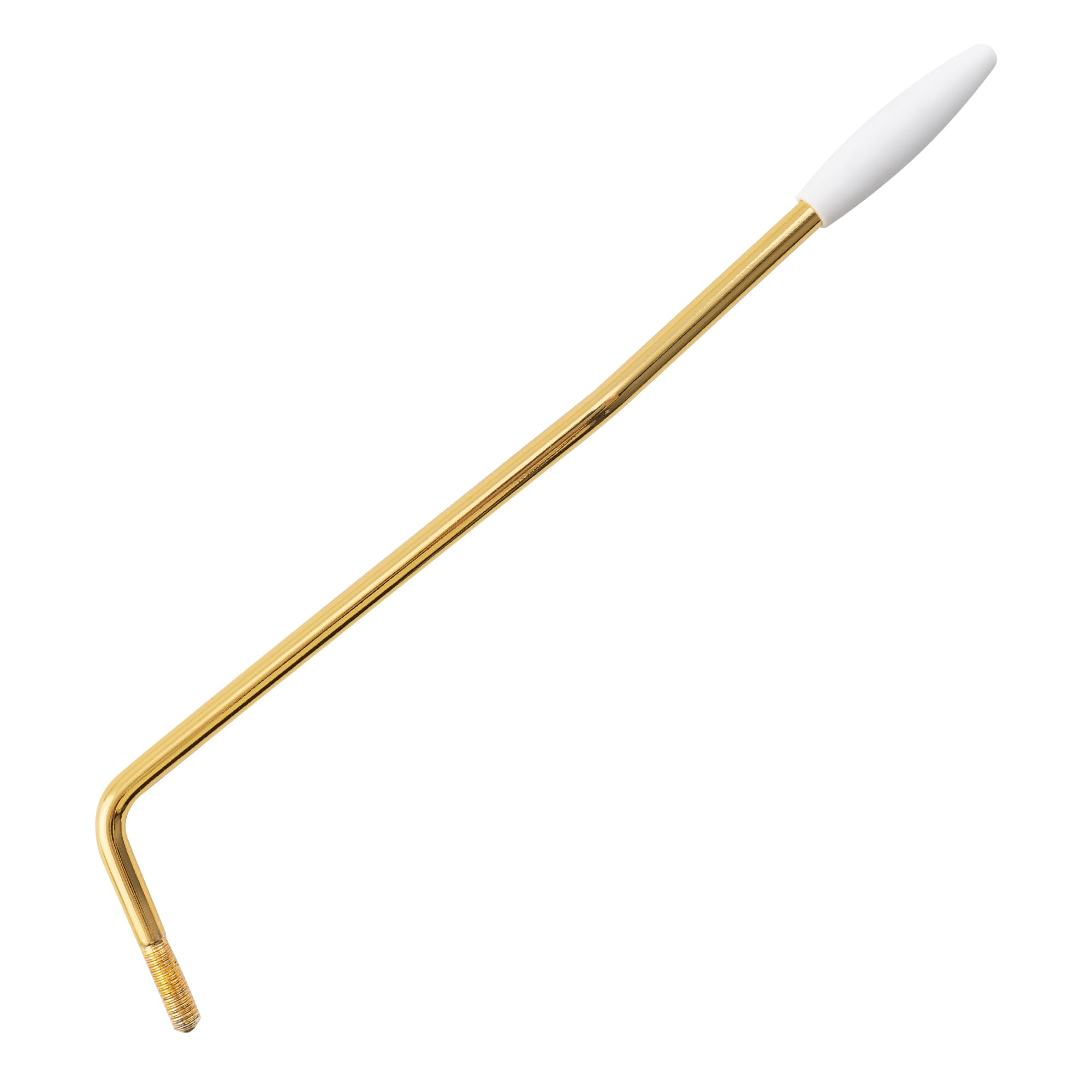 Wilkinson 4.8mm Threaded-In Tremolo Arm Whammy Bar for Fender Mexico Strat Electric Guitar, Gold with White Tip