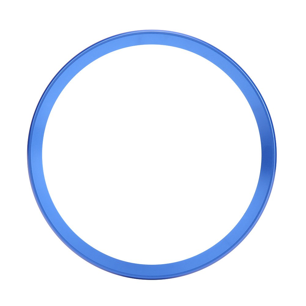 Steering Wheel Ring Trim, Aluminum Alloy Car Steering Wheel Central Ring Steering Wheel Cover Trim Decoration Frame for A1 A4 A5 A6 Q5(Blue)