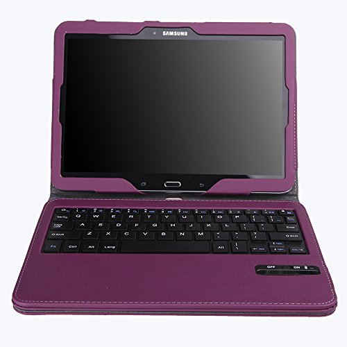 MoKo Samsung Galaxy Tab 4 10.1 / Tab 4 Nook 10.1 2014 Case - Wireless Bluetooth Keyboard Stand Cover Case, PURPLE (With Smart Cover Auto Wake / Sleep. WILL NOT Fit Samsung Galaxy Tab 3 10.1)