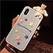 Blue Dog Puppy Luxury Designer Soft Silicone Rubberized 3D Cartoon Case for iPhone X iPhoneX 10 Cute Lovely Fresh High Fashion Kawaii Cool Japanese Gift for Teens Little Girls Women