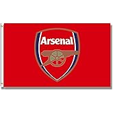 Eksent New Football Club Flag Team Soccer Banner for FC Fan Use 3x5 Feet Red With Two Metal Grommets(Bright & Vibrant 150D Polyester) Durable
