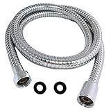Shower Hose 98 Inches 8 ft Extra Long Stainless Steel Flexible Handheld Shower Head with Chrome Finishes - Best Detachable Handshower Extension Replacement Adapter with Brass Fitting