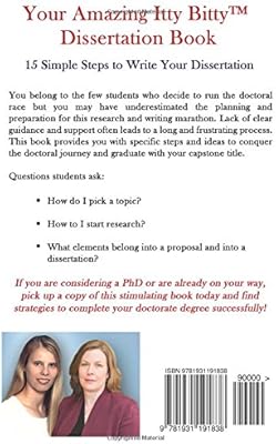 Your Amazing Itty Bitty Dissertation Book 15 Simple Steps - 