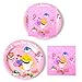 40 Pcs Baby Cute Napkins, Baby Dessert Tableware Disposable Paper Napkins for Baby Shower Kids Birthday Party Decorations Supplies (Pink)