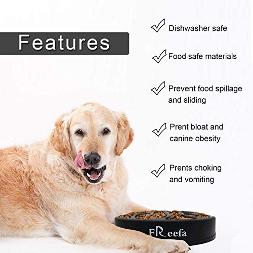 Freefa Slow Feeder Dog Bowl Bloat Stop Dog Food Bowl Maze Interactive Puzzle Non Skid, Come with Free Travel Bowl - Image 5