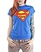 DC Comics Women's Superman Logo T-Shirt,Royal Blue,Small