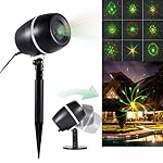 LESHP Projector Lights Laser Lights Moving Galaxy Show Spotlights Outdoor Decorations for Party, Holiday, Birthday, Stage Light (Red-Green)