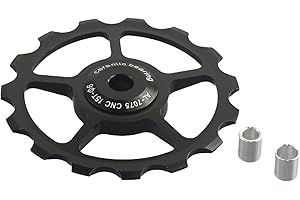Road Bike Rear Derailleur Wheel Pulley with Ceramic Bearing for 10T 17T Models Compatible with Mountain and Road Bikes (15T)