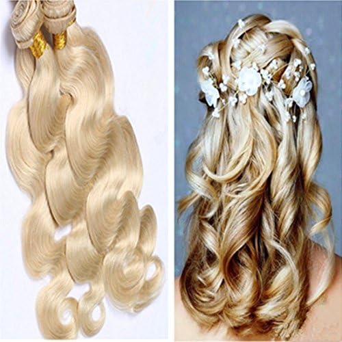 Aphro Hair 100% Brazilian Virgin Remy Human Hair Body Wave #613 Blonde 4 Bundle Deals Weft Weave Hair Extensions-22 22 24 24