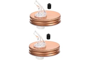 BESPORTBLE Wine Dispenser Mason Jar Lid Pour Spout 2Pcs Glass Jar for Cocktail Party Serving