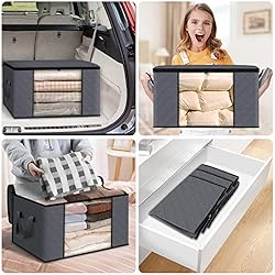 HomeHacks 3-Pack Clothes Storage,Foldable Blanket