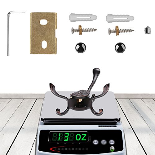 Coat Hooks, TINGOX Wall Mounted Heavy Duty Metal Rotary Towel Robe Rack/Hanger, 45 lbs Weight Capacity with 6 Swing Utility Hooks, Best Decorative for Entryway Cubicle Bathroom, ORB (Similar to Black) - Thumbnail 6