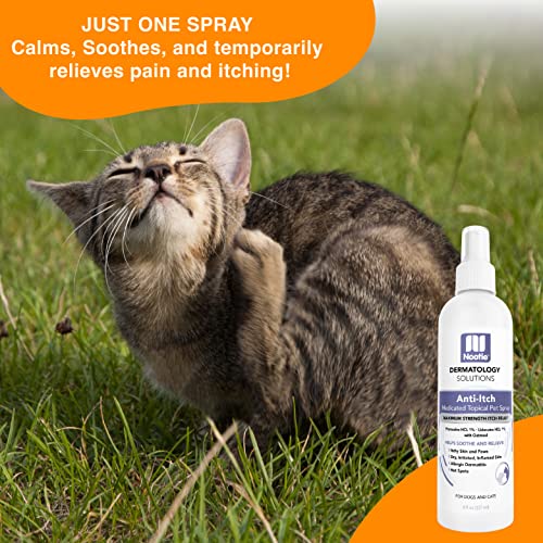 Nootie Anti Itch Dog Spray with Pramoxine HCl 1 Lidocaine HCL 1 and