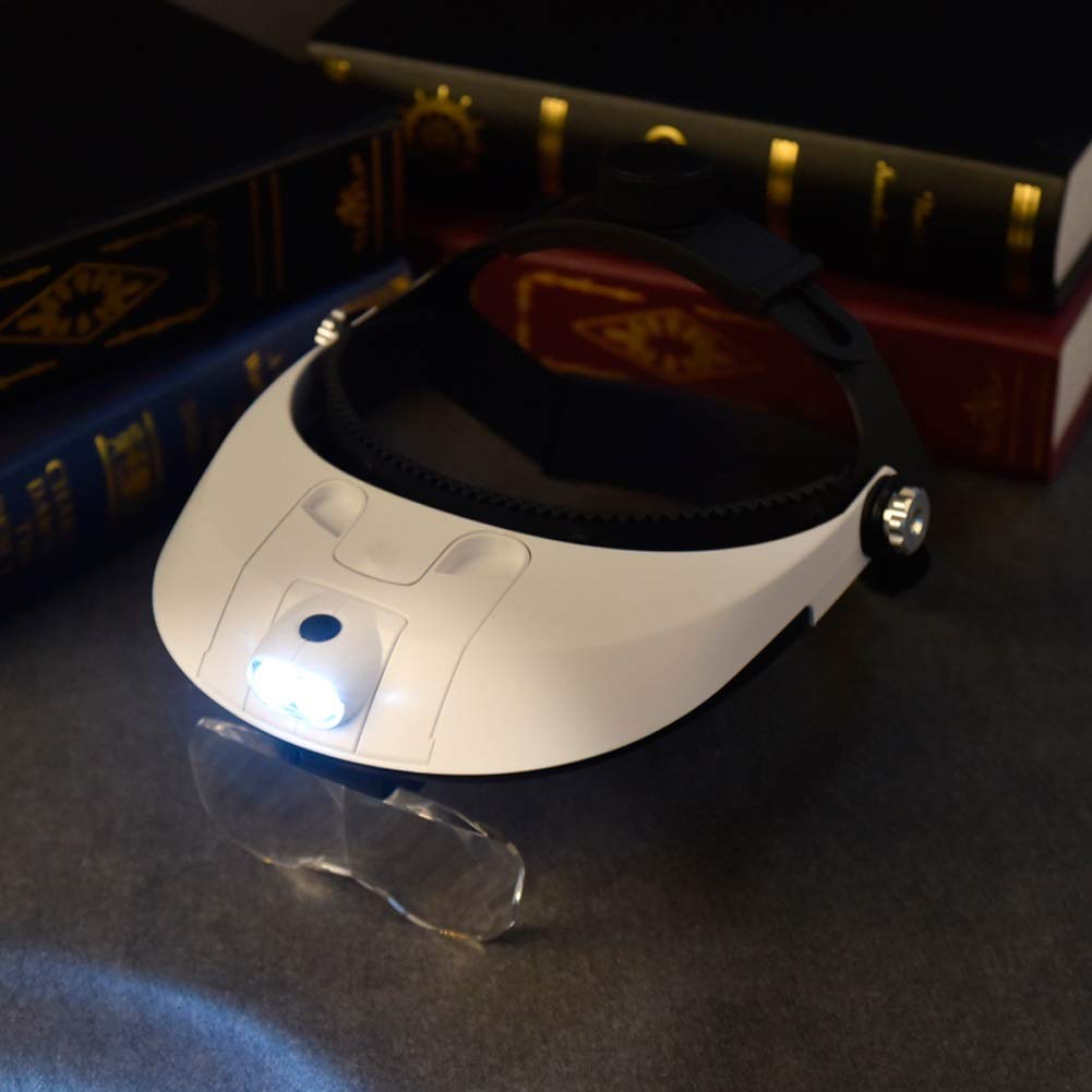 Visually impaired aid XJZxX HeadMounted Magnifier LED Light Old People