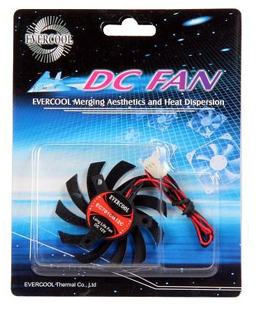 Evercool 70mm Drop In VGA Card Replacement Fan 3 screw
