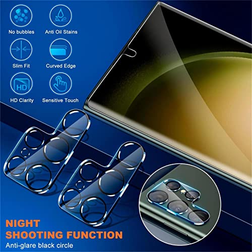 Arshek [3+3 Pack] for Samsung Galaxy S23 Ultra Screen Protector [Not