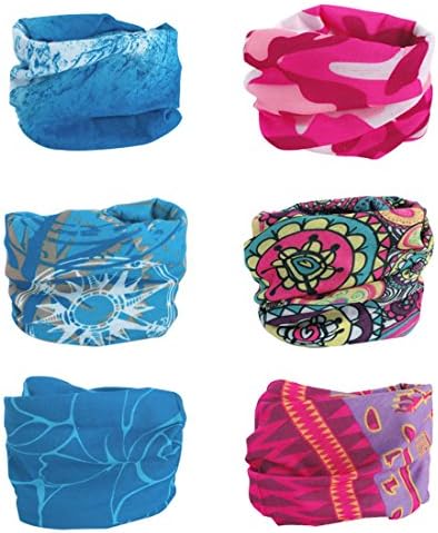 LXC 12-in-1 Headwear - Versatile Outdoors &amp; Daily Headwear - 12 Ways to Wear including Headband, Neck Gaiter, Bandana, Helmet Liner, Balaclava. Performance Moisture Wicking Microfiber.