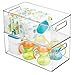 mDesign Deep Storage Organizer Container for Kids/Child Supplies in Kitchen, Pantry, Nursery, Bedroom, Playroom - Holds Snacks, Bottles, Baby Food, Diapers, Wipes, Toys - 14.5