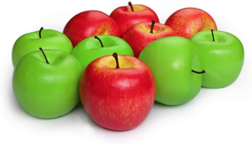 Simulation Apples For Home Decoration Lifelike Normal Size Apples Fake Apples For Kichen Party Chirstmas Decor 5pcs Red Apple 5 Pcs Green Apple 10 Pcs Artificial Apples Fake Frutis Apples Home
