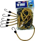 S-Line SL64 Assorted Standard Bungee Cords 18-Piece, Four 16-Inch, Two 24-Inch, One 30-Inch, One 36-Inch, Four Minis