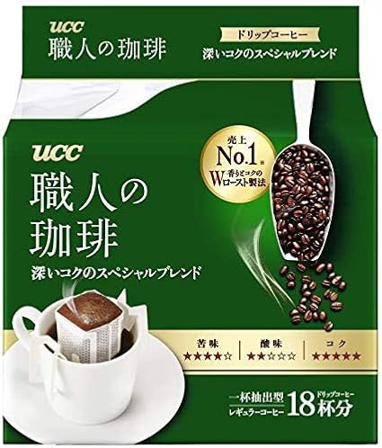 Amazon Ucc 職人の珈琲 深いコクのスペシャルブレンド ドリップコーヒー 18p ドリップバッグ 通販