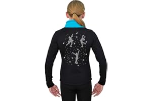 ChloeNoel JS883P Contract Elite Polartec Spiral Fleece Figure Skating Jacket with Crystals Combinations (All About Skating)