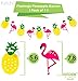 KatchOn, Huge Flamingo Party Decorations Set - 40 Inches, Pack of 32 | Pineapple Balloons and Flamingo Balloons Pink for Hawaiian Party Decorations | Flamingo Garland for Tropical Party Decorations