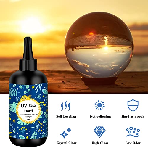 UV Resin 200g Transparent Ultraviolet Curing Clear Hard Type Resin