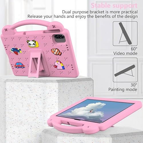 Vurtboly Kids Case Compatible with Honor Pad X8a 11Inch 2024, Cute Full Body Protective Cover with Handle Stand, Lightweight Shockproof Cover with Shoulder Strap Kickstand for Honor Pad X8a 2024