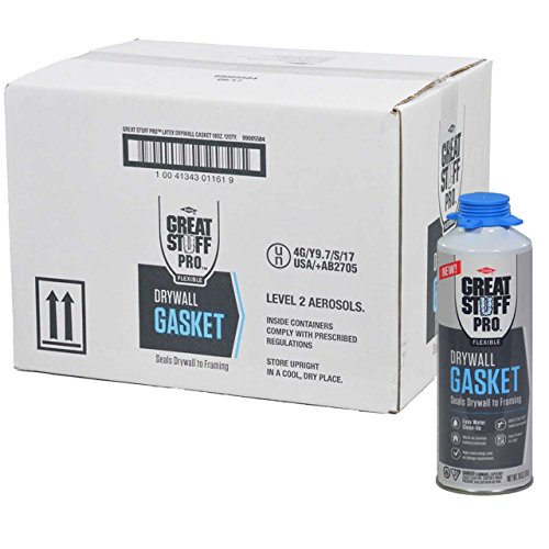 Great Stuff PRO Flexible Drywall Gasket Foam, 12 - 18 oz Cans, Full Case