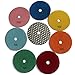 Easy Light Premium Grade 5 Inch Diamond Dry Polishing Pads for Sanding Marble Granite Stone Pack of 7 Grit 50-3000