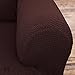 Home Fashion Designs Form Fit, Slip Resistant, Stylish Furniture Shield/Protector Featuring Lightweight Fabric. Savannah Collection Basic Strapless Slipcover Brand. (Chair, Chocolate)