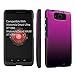 Motorola Droid MAXX (XT1080M) / Droid Ultra (XT1080) Case, [SkinGuardz] Black Form Fit Fancy Protection Case - [Gradient-Purple Black] Print Design