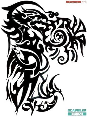 HXMAN Cool Tiger Lion Dragon Temporary Tattoo Sticker Arm Shoulder Waterproof Flash Tattoo Animal Tattoos Adult Men And Women Body Art(2 Pack) PC-015