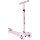 Hover-1 Solaris Kick Scooter with Multicolor Wheel Lights, 4.5&rdquo; Front Wheels, Rear Foot Brake, and 110 Pound Weight Capacity