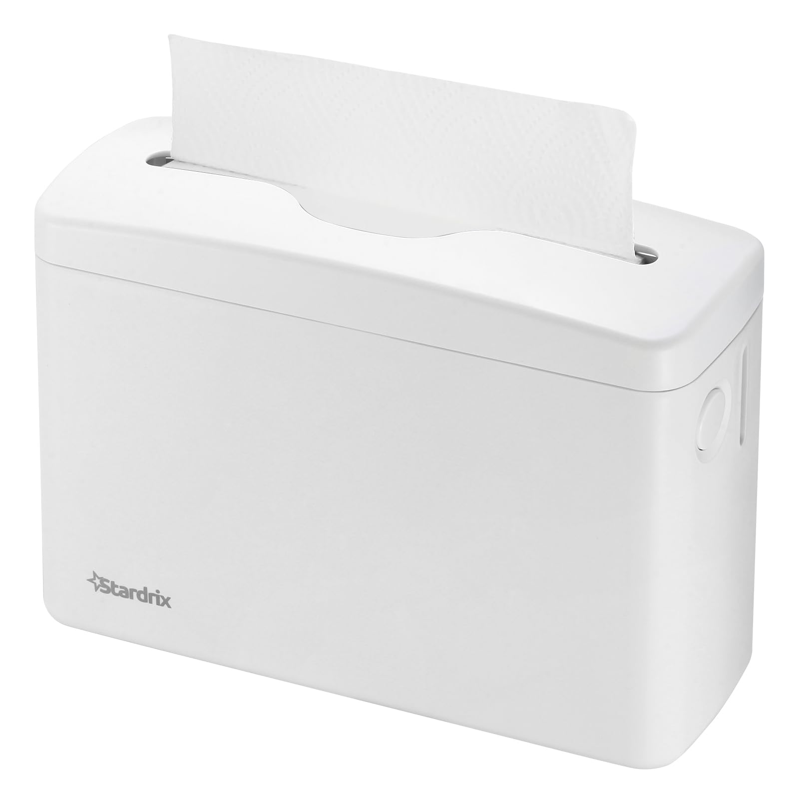 Photo 1 of Stardrix Countertop Paper Towel Dispenser, White Hand Towel Holder for Multifold/C-Fold/Z-Fold Towels, Single Sheet Dispensing, Non-Slip Base, Compact Design for Kitchen, Bathroom, or Commercial Use