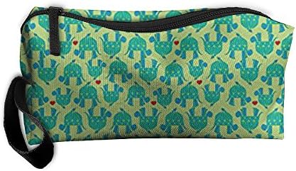 New Cozy Turtle Love Heart Cosmetic Bag Pencil Case MakeUp Hanging Toiletry Travel Bag For Women And Girls