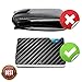 Tactical Ninja Premium Slim RFID Wallet Minimalist Wallet/Carbon Fiber Credit Card Holder With Money Clip/Aluminum Front Pocket Card Case/With Protective Scan Proof Anti-Theft Technology