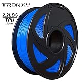3D Flexible Blue TPU Filament 1.75 mm, 2.2 LBS (1KG) Material: TPU