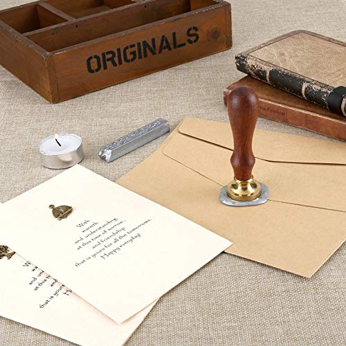 Wax Seal Stamp, Mornajina Vintage Brass Head with Wooden Handle Alphabet Letter Initial M Sealing Wax Stamp - Thumbnail 6