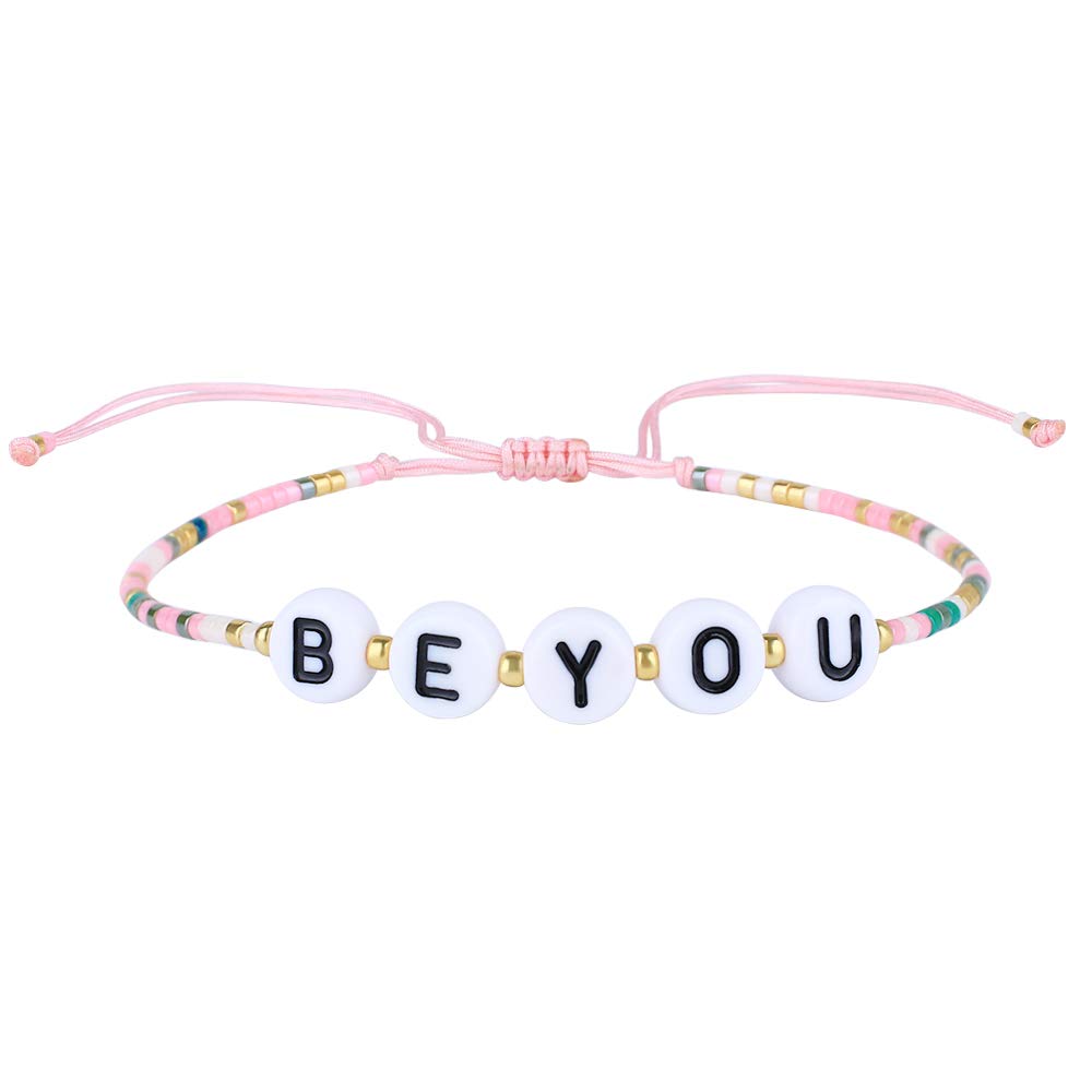 C·QUAN CHI Alphabet Bracelets For Women Rainbow Miyuki Beads Friendship Bracelet Fashion Ajustable Jewelry 23E
