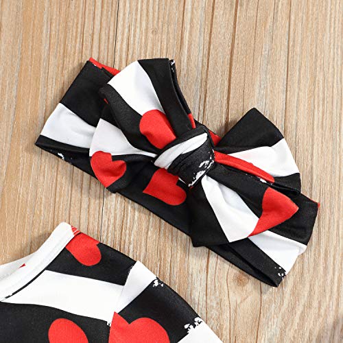 image for KONIGHT Valentine's Day Toddler Baby Girls Dress Outfits Heart Print 